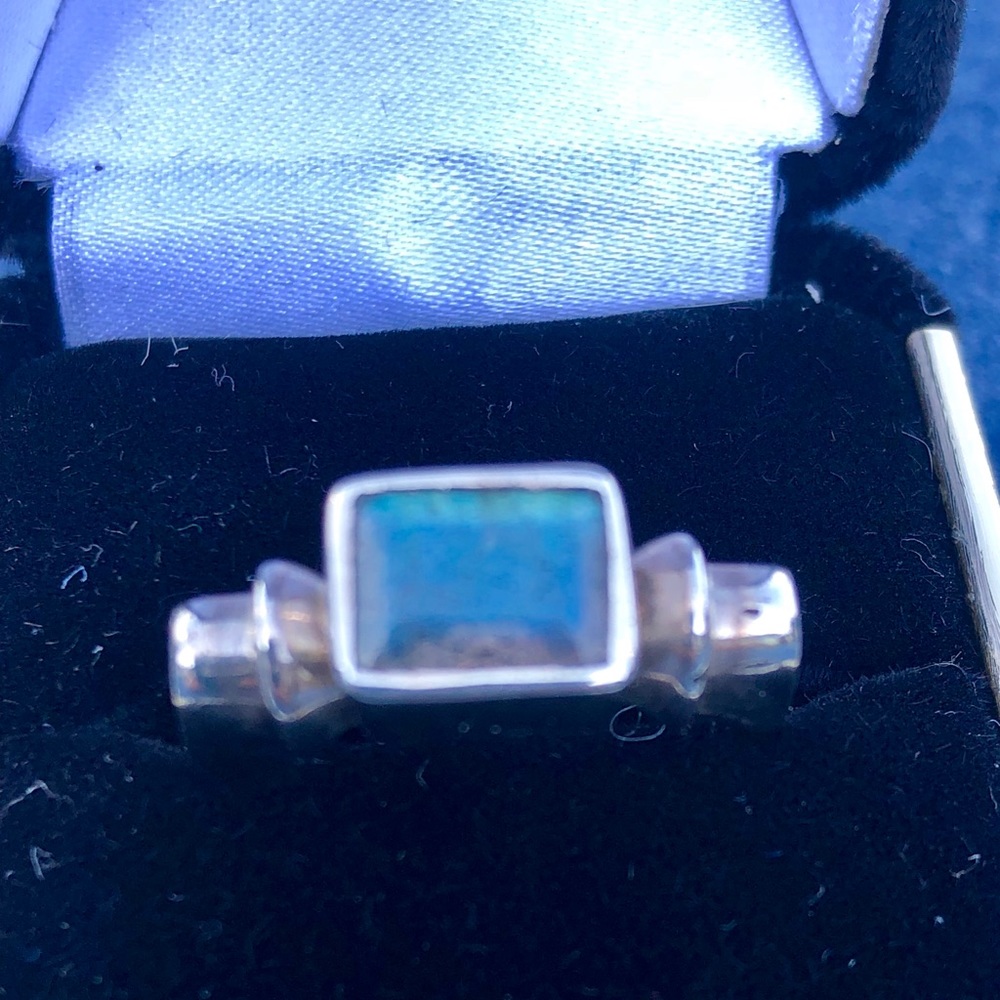 Labradorite and sterling ring